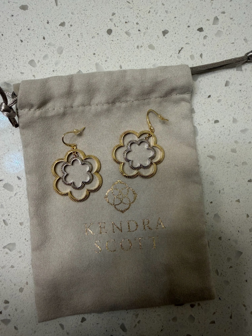 Kendra Scott Susie Open Frame Earrings in Mixed Metal
